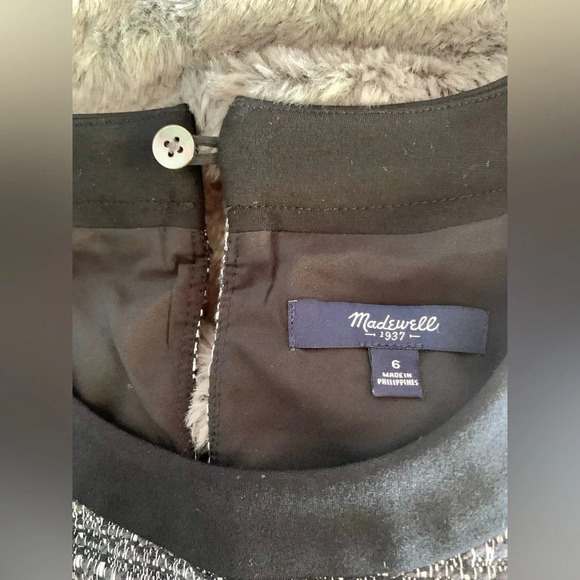 MADEWELL Textured Tribune Dress Charcoal size 6 - Picture 10 of 10